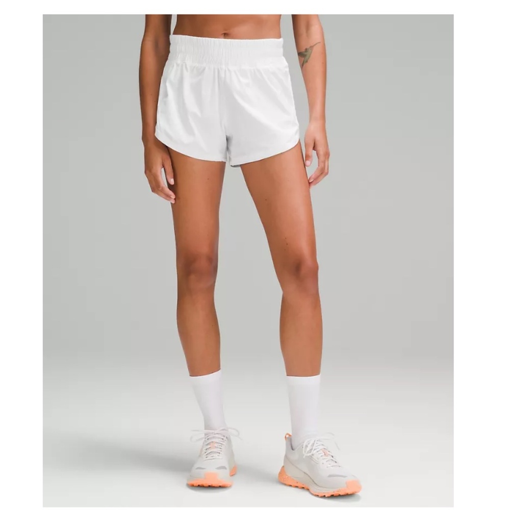 Lululemon Track That High-Rise Lined Short 3" - Color: White - Size 6 (NWT)